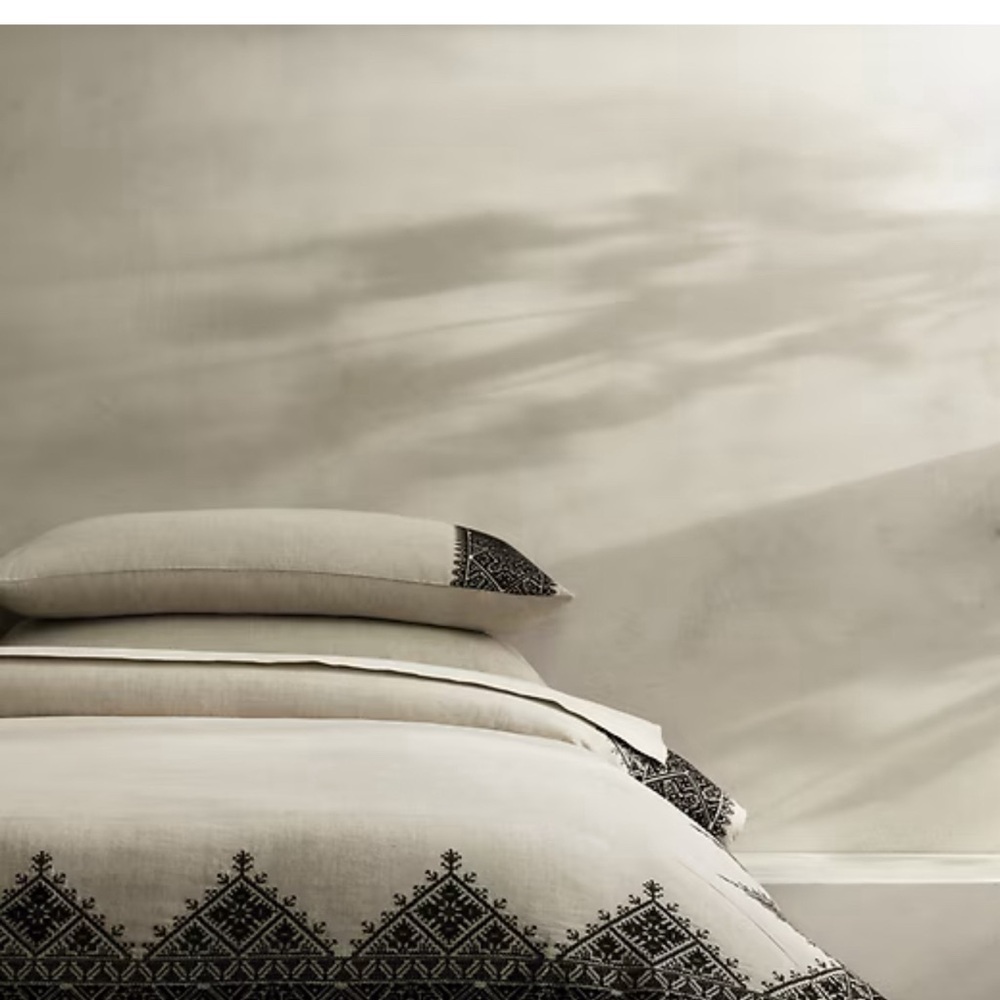 Banana Republic Souk Embroidery King Duvet AND 2 shams